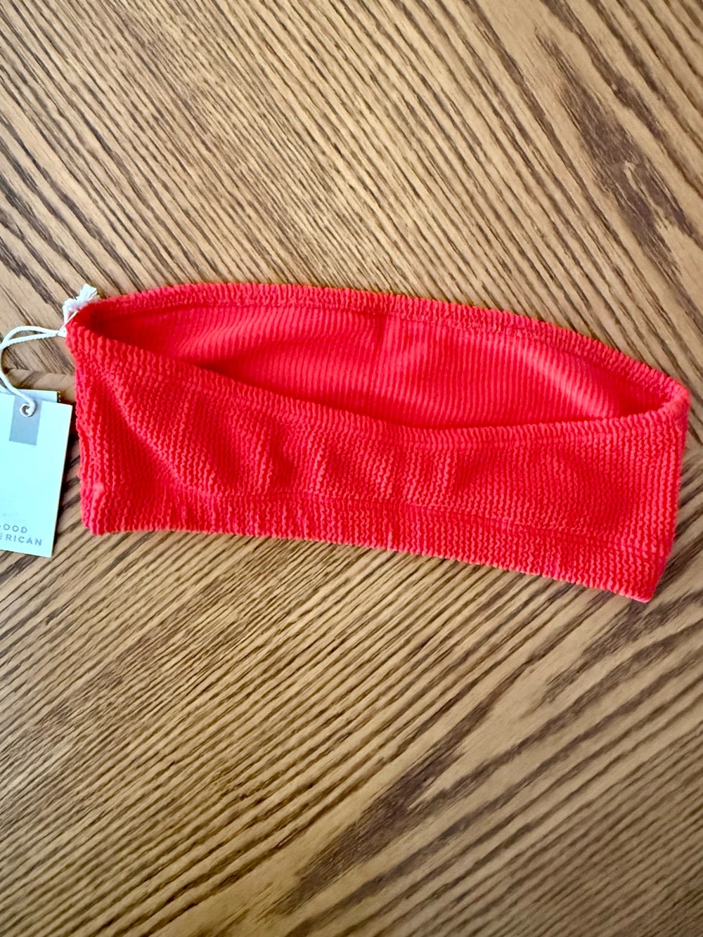GOOD AMERICAN Always Fits Band Bikini Top - Bright Poppy - Picture 4 of 9
